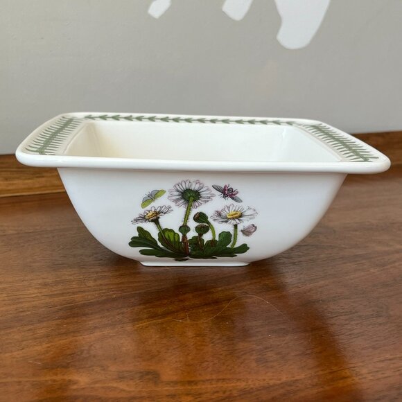 Portmeirion Botanic Garden Pansy 6.5" Square Bowl Cereal Soup Replacement Viola - Picture 6 of 13